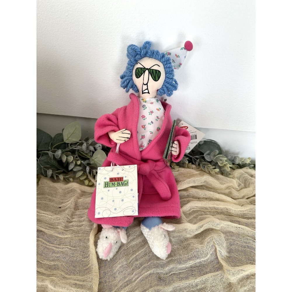 Vintage Maxine Hallmark 1990s 16" Stuffed Bah-Hum Bag‎ Christmas Carol Doll